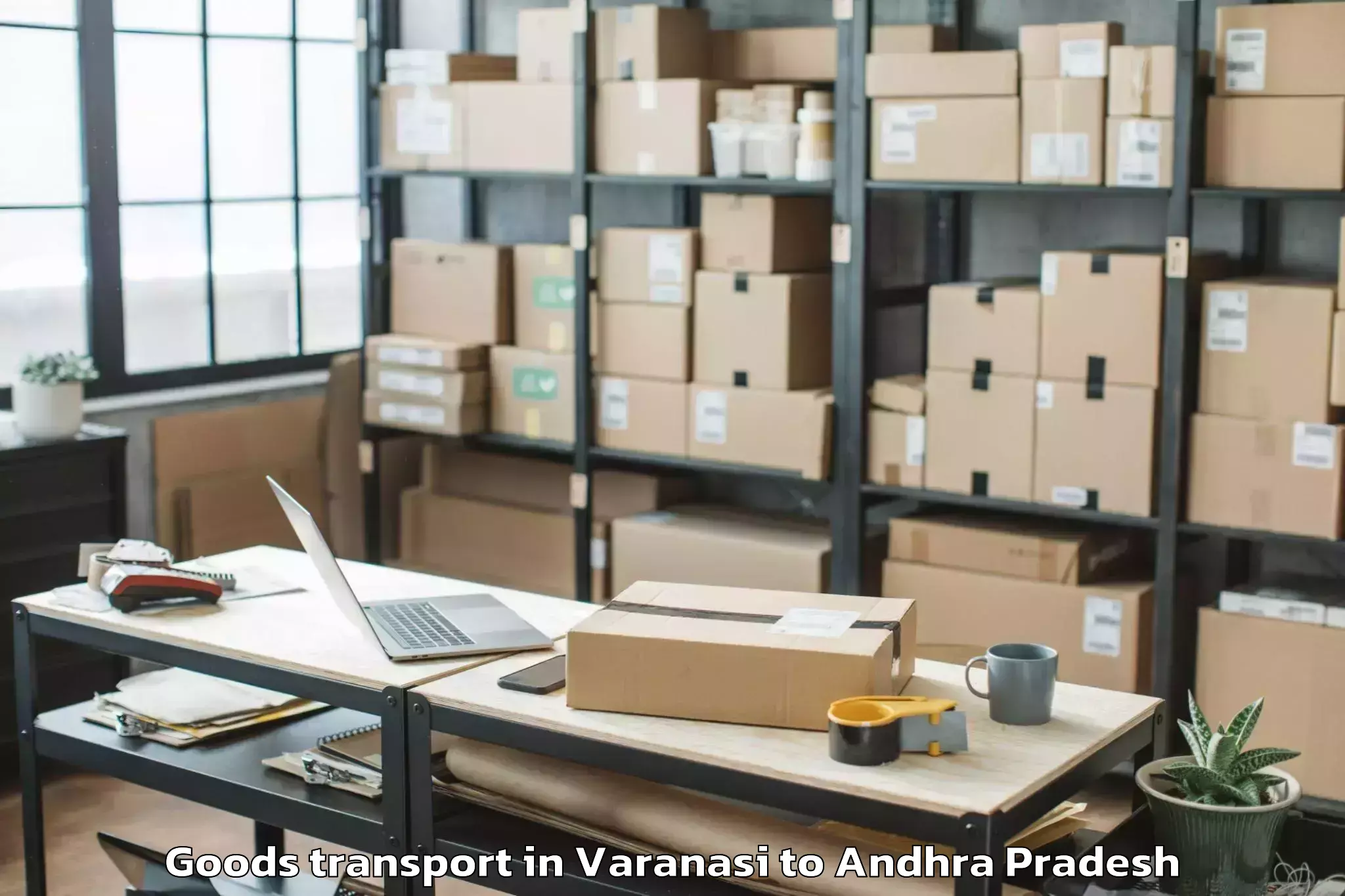 Reliable Varanasi to Chebrolu Goods Transport